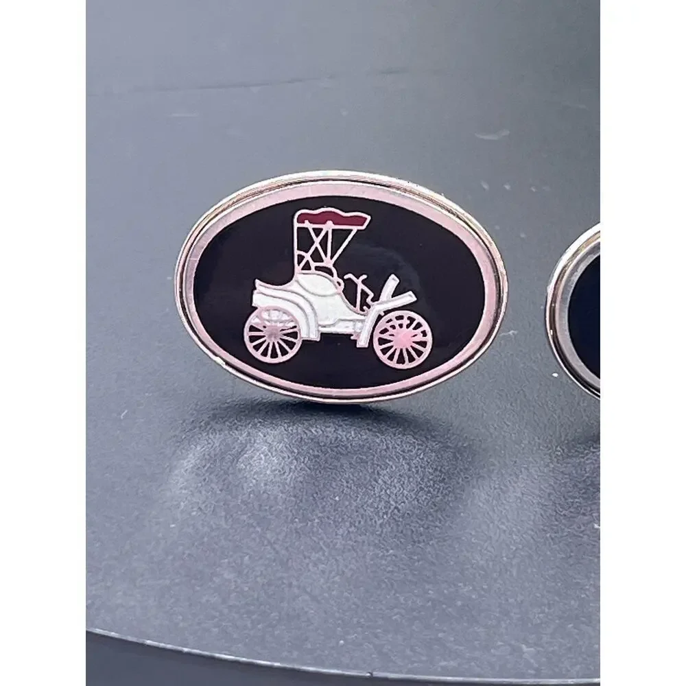 Antique Design Model T Cufflinks Vintage Car Buggy Victorian Automobile‎